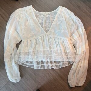Elegant White Lace Blouse